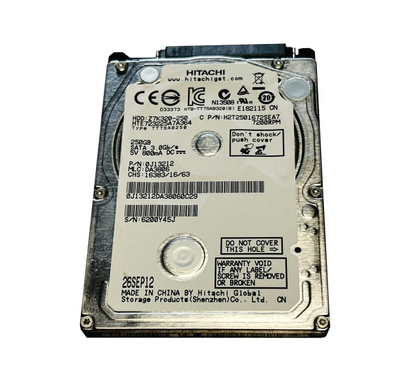 H2T2501672SEA7 - HGST Travelstar Z7K320 Series 250GB 7200RPM SATA 3Gb/s 16MB Cache (512) 2.5-inch Hard Drive