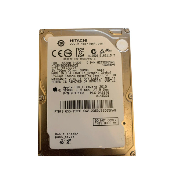 H2T320854S - Hitachi Travelstar Z5K320 Series 320GB 5400RPM SATA 3Gb/s 8MB Cache 2.5-inch Hard Drive