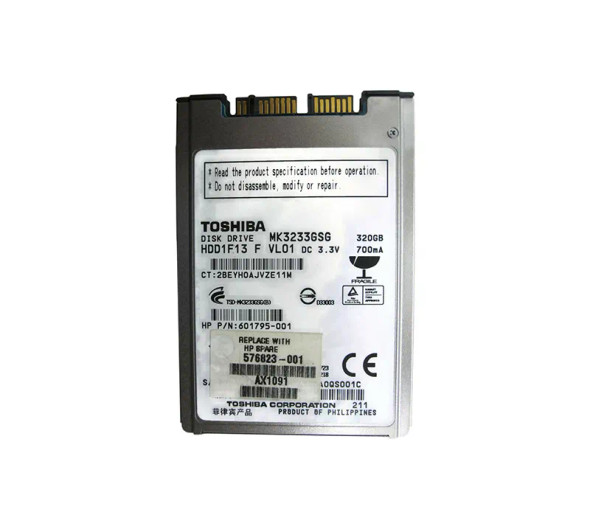601795-001 - HP 320GB 5400RPM SATA 3Gb/s 16MB Cache 1.8-inch Hard Drive