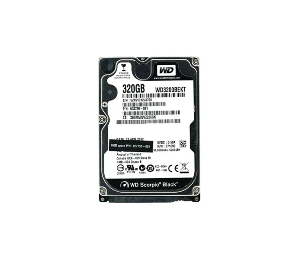 627731-001 - HP 320GB 5400RPM SATA 3Gb/s 2.5-inch Hard Drive