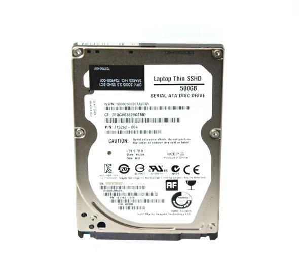 716262-004 - HP 500GB 5400RPM SATA 6Gb/s 64MB Cache 2.5-inch Internal Hard Drive