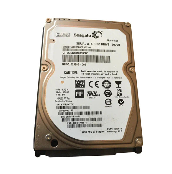 623985-002 - HP 500GB 7200RPM SATA 3Gb/s 16MB Cache 2.5-inch Hard Drive
