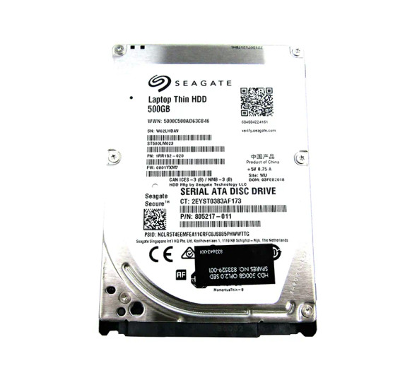 805217-011 - HP 500GB 7200RPM SATA 6Gb/s 2.5-inch Hard Drive
