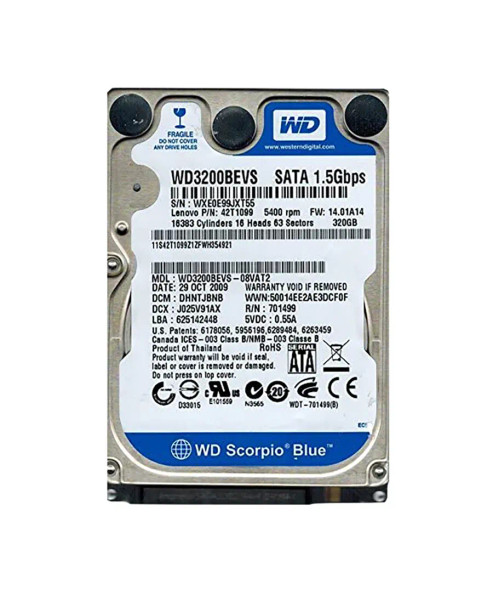 42T1099 - Lenovo 320GB 5400RPM SATA 3Gb/s 2.5-inch Hard Drive