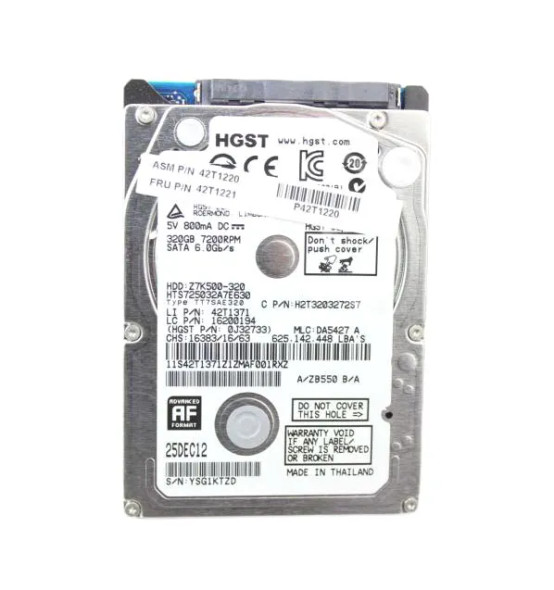 42T1220 - Lenovo 320GB 7200RPM SATA 6Gb/s 32MB Cache 2.5-inch Hard Drive