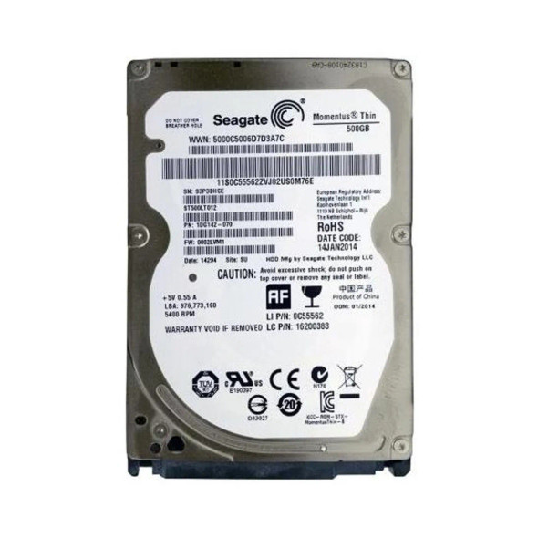 0C55562 - Lenovo 500GB 5400RPM SATA 3Gb/s 16MB Cache 2.5-inch Hard Drive