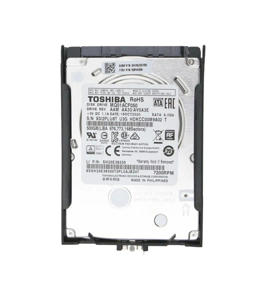 00PA936 - Lenovo 500GB 7200RPM SATA 6Gb/s 16MB Cache 2.5-inch Hard Drive