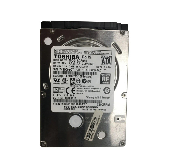 04X4171 - Lenovo 500GB 7200RPM SATA 6Gb/s 16MB Cache 2.5-inch Hard Drive