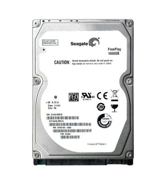 9YH146-550 - Seagate FreePlay 1TB 5400RPM SATA 3Gb/s 16MB Cache (CE) 2.5-inch Hard Drive