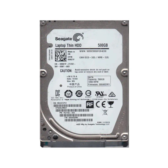 1KJ152-032 - Seagate Laptop Thin 500GB 7200RPM SATA 6Gb/s 32MB Cache (512) 2.5-inch Hard Drive