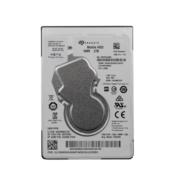 1R8174-172 - Seagate Mobile HDD 2TB 5400RPM SATA 6Gb/s 128MB Cache 2.5-inch Hard Drive