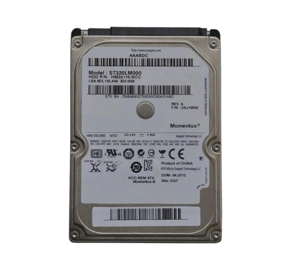 ST320LM000 - Seagate Momentus 320GB 5400RPM SATA 3Gb/s 8MB Cache 2.5-inch Hard Drive