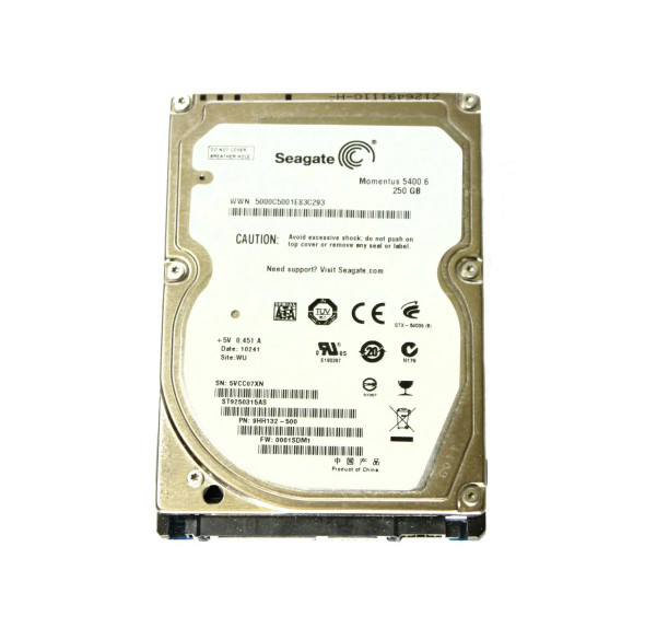 9HH132-500 - Seagate Momentus 5400.6 250GB 5400RPM SATA 3Gb/s 8MB Cache 2.5-inch Internal Hard Drive