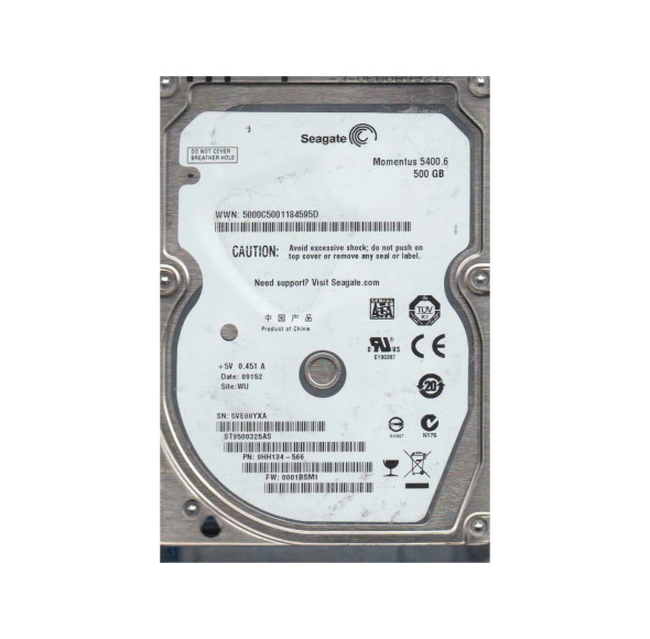 9HH134-566 - Seagate Momentus 5400.6 500GB 5400RPM SATA 3Gb/s 8MB Cache 2.5-inch Hard Drive