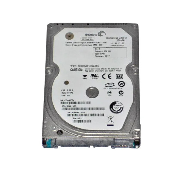 ST9250421ASG - Seagate Momentus 7200.3 250GB 7200RPM 16MB Cache SATA 3Gb/s 2.5-inch Hard Drive