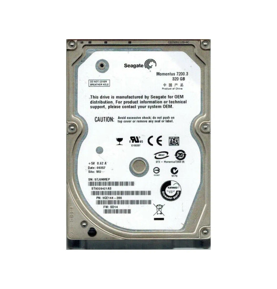 9GE144-286 - Seagate Momentus 7200.3 320GB 7200RPM SATA 3Gb/s 16MB Cache 2.5-inch Hard Drive