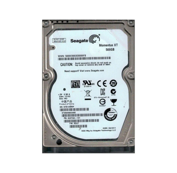 9UZ154-141 - Seagate Momentus XT 500GB 7200RPM SATA 3Gb/s 32MB Cache 2.5-inch Hard Drive