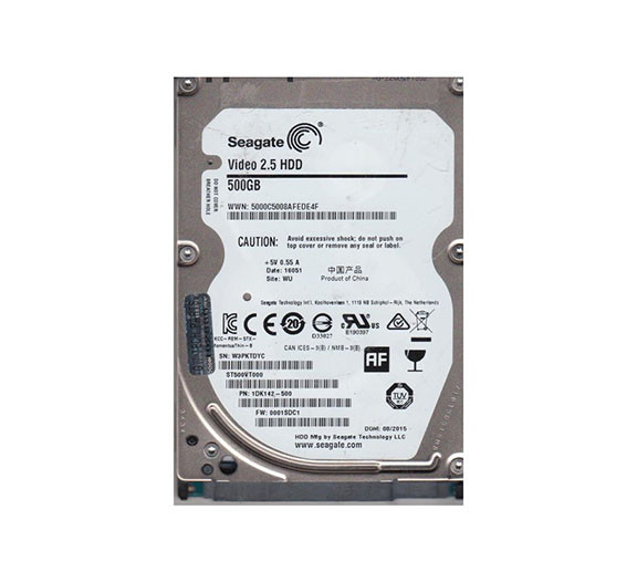 1DK142-500 - Seagate Video 2.5 500GB 5400RPM SATA 6Gb/s 16MB Cache 2.5-inch Hard Drive