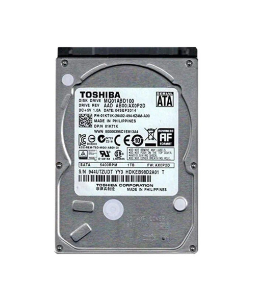 HDKEB98D2A01 - Toshiba 1TB 5400RPM SATA 3Gb/s 2.5-inch Hard Drive