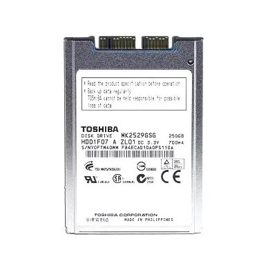 HDD1F07 - Toshiba 250GB 5400RPM SATA 3Gb/s 8MB Cache 1.8-inch Hard Drive