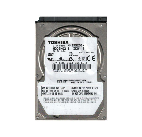 HDD2H02S - Toshiba 250GB 5400RPM SATA 3Gb/s 8MB Cache 2.5-inch Hard Drive