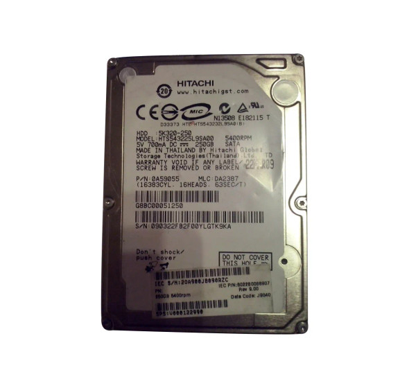 V000122990 - Toshiba 250GB 5400RPM SATA 3Gb/s 8MB Cache 2.5-inch Hard Drive