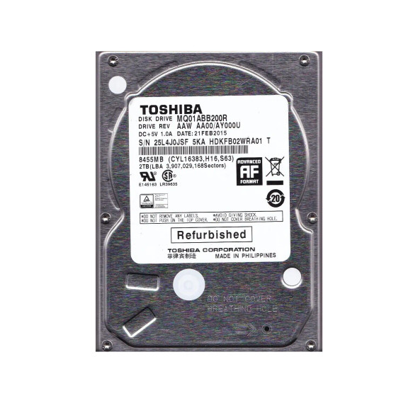 MQ01ABB200R - Toshiba 2TB 5400RPM SATA 3Gb/s 2.5-inch Hard Drive
