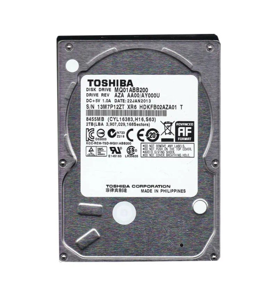 HDKFB02 - Toshiba 2TB 5400RPM SATA 3Gb/s 8MB Cache 2.5-inch Hard Drive