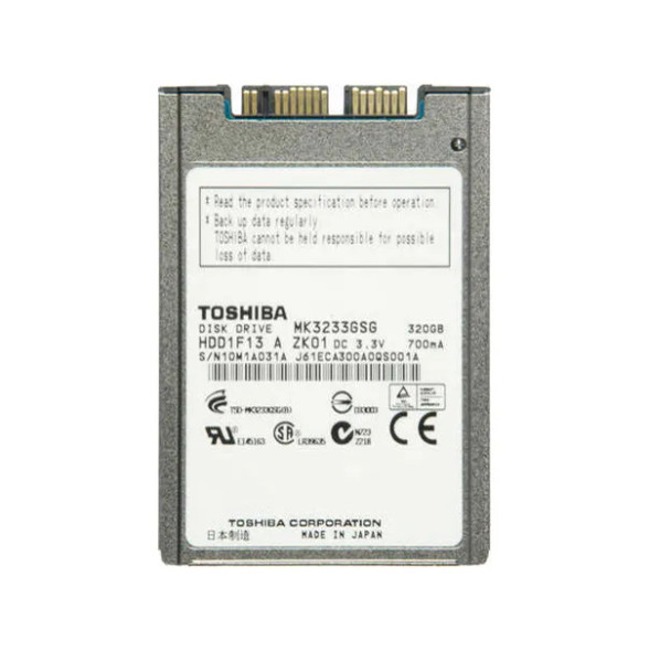 MK3233GSG - Toshiba 320GB 5400RPM SATA 3Gb/s 16MB Cache 1.8-inch Hard Drive