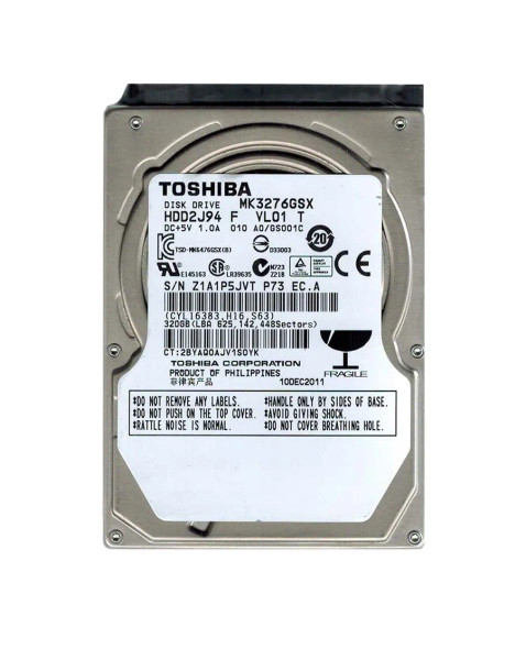 MK3276GSXZ - Toshiba 320GB 5400RPM SATA 3Gb/s 2.5-inch Hard Drive