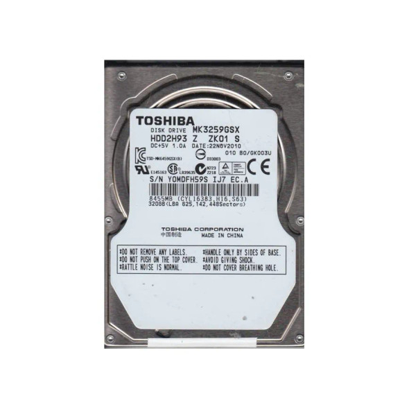 HDD2H93Z - Toshiba 320GB 5400RPM SATA 3Gb/s 8MB Cache 2.5-inch Hard Drive