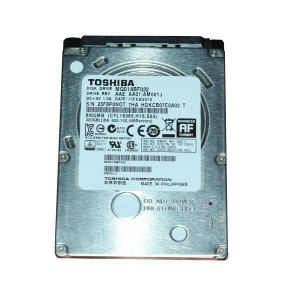 HDKCB07E0A02 - Toshiba 320GB 5400RPM SATA 6Gb/s 2.5-inch Hard Drive
