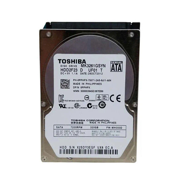 MK3261GSYN - Toshiba 320GB 7200RPM 16MB Cache SATA 3Gb/s 2.5-inch Hard Drive
