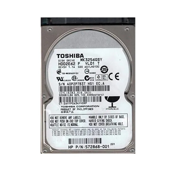 HDD2E62 - Toshiba 320GB 7200RPM SATA 3Gb/s 16MB Cache 2.5-inch Hard Drive