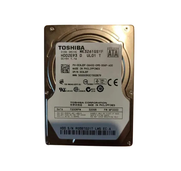 HDD2E93 - Toshiba 320GB 7200RPM SATA 3Gb/s 16MB Cache 2.5-inch Hard Drive