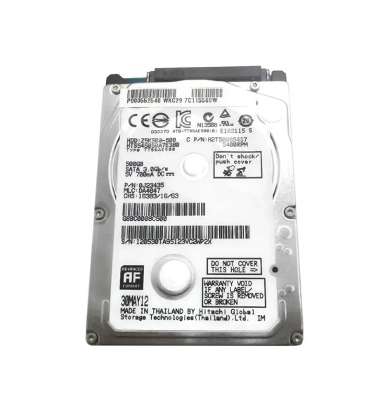 P000552540 - Toshiba 500GB 5400RPM SATA 3Gb/s 2.5-inch Hard Drive