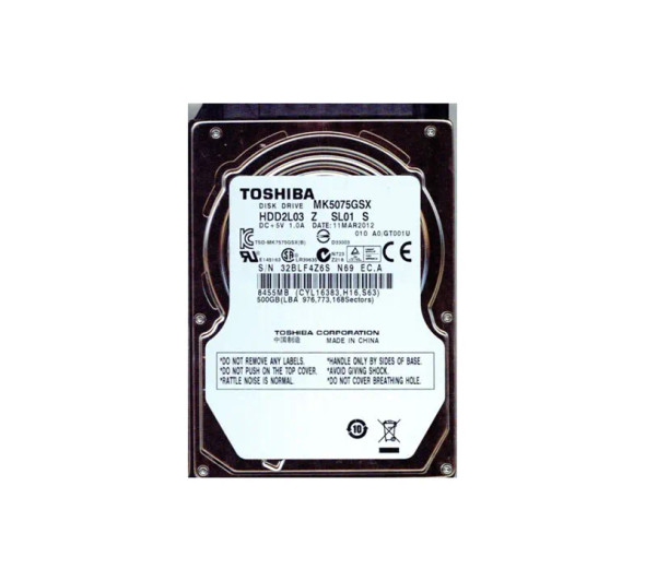 HDD2L03 - Toshiba 500GB 5400RPM SATA 3Gb/s 8MB Cache 2.5-inch Hard Drive