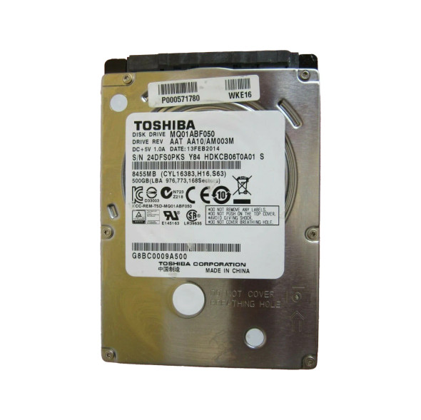HDKCB06T0A01S - Toshiba 500GB 5400RPM SATA 6Gb/s 2.5-inch Hard Drive