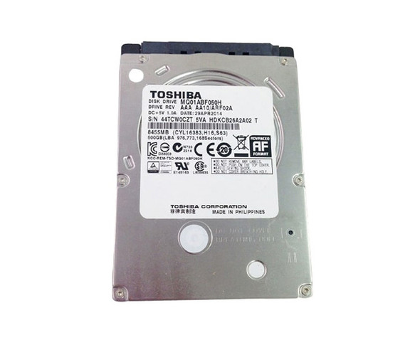 MQ01ABF050H - Toshiba 500GB 5400RPM SATA 6Gb/s 32MB Cache 8GB NAND Flash 2.5-inch Hard Drive