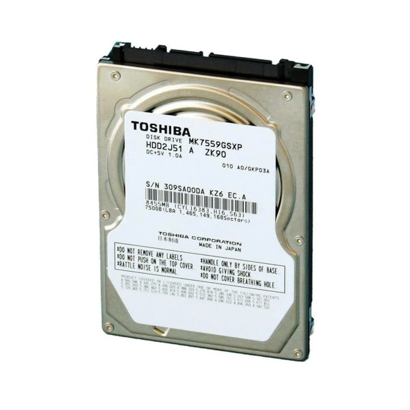 HDD2J51A - Toshiba 750GB 5400RPM SATA 3Gb/s 8MB Cache 2.5-inch Hard Drive