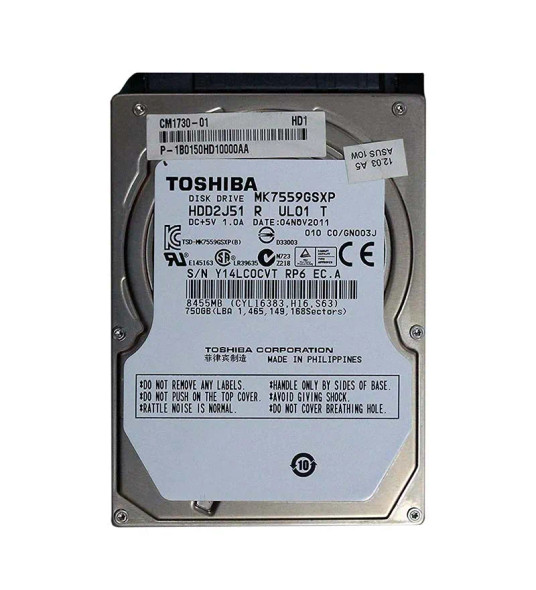 MK7559GSX - Toshiba 750GB 5400RPM SATA 3Gb/s 8MB Cache 2.5-inch Hard Drive
