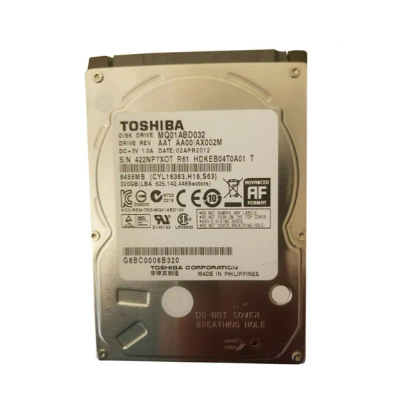 HDKEB04 - Toshiba Mobile 320GB 5400RPM 8MB Cache SATA 3Gb/s (512e) 2.5-inch Hard Drive