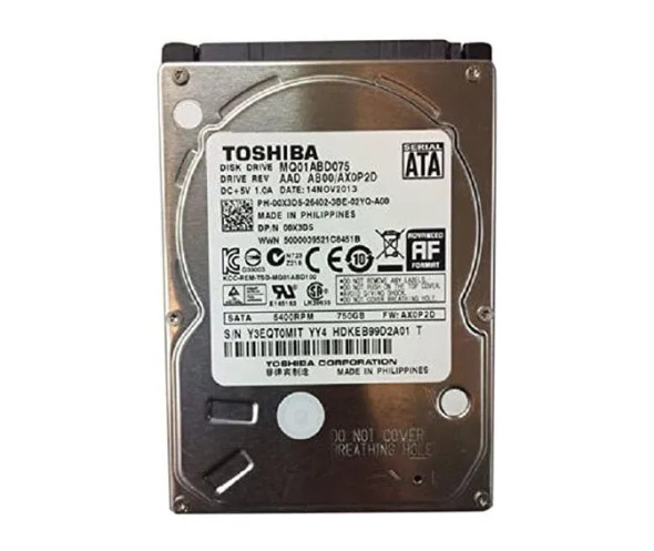 MQ01ABD075 - Toshiba MQ01ABD 750GB 5400RPM SATA 3Gb/s 8MB Cache 2.5-inch Hard Drive