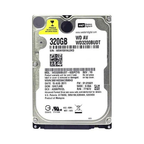 WD3200BUDT-63DPZY0 - Western Digital AV 320GB 5400RPM SATA 3Gb/s 32MB Cache 2.5-inch Hard Drive