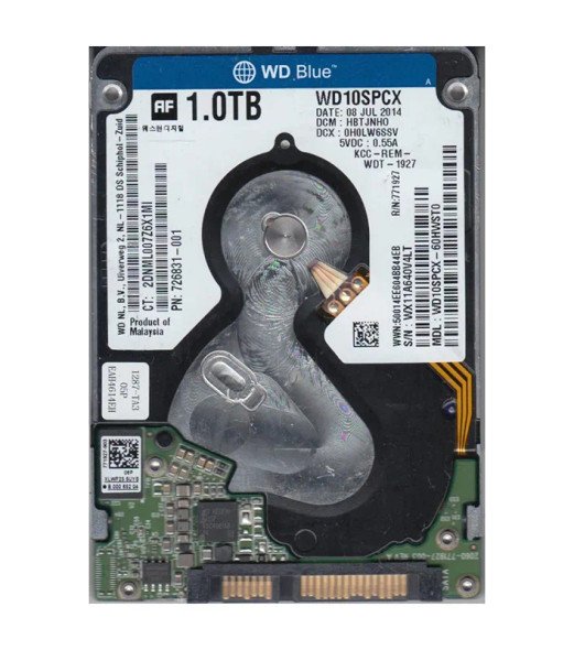 WD10SPCX-60HWST0 - Western Digital Blue 1TB 5400RPM SATA 6Gb/s 16MB Cache 2.5-inch Hard Drive