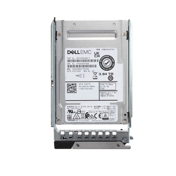 H9TT5 - Dell 3.84TB SAS 12Gb/s Triple-Level Cell Read Intensive 2.5-inch Solid State Drive