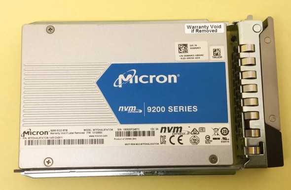 08NM3 - Dell 9200 Eco Series 8TB Tripple Level Cell PCI Express Nvme 3.0 x4 2.5-inch U.2 15mm Enterprise Solid State Drive