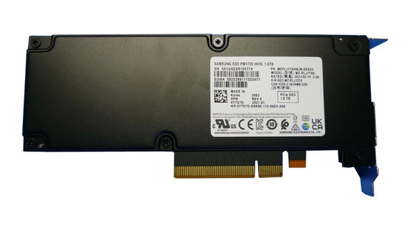 Y7D7D - Dell Pm1735 Series 1.6TB PCI Express x 8 Mixed Use Express Flash Nvme Hhhl Solid State Drive For Poweredge Server