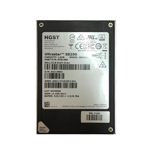 SDLL1CLR-016T-CCA1 - HGST Ultrastar DC SS200 Series 1.6TB SAS 12Gb/s Multi-Level Cell Mixed Use (ISE) 2.5-inch Solid State Drive