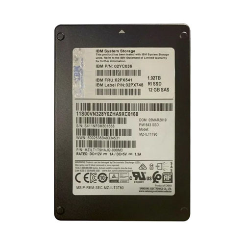 02PX541 - IBM 1.92TB SAS 12Gb/s 2.5-inch Solid State Drive with Tray